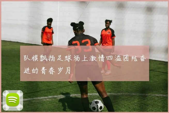 队旗飘扬足球场上激情四溢团结奋进的青春岁月